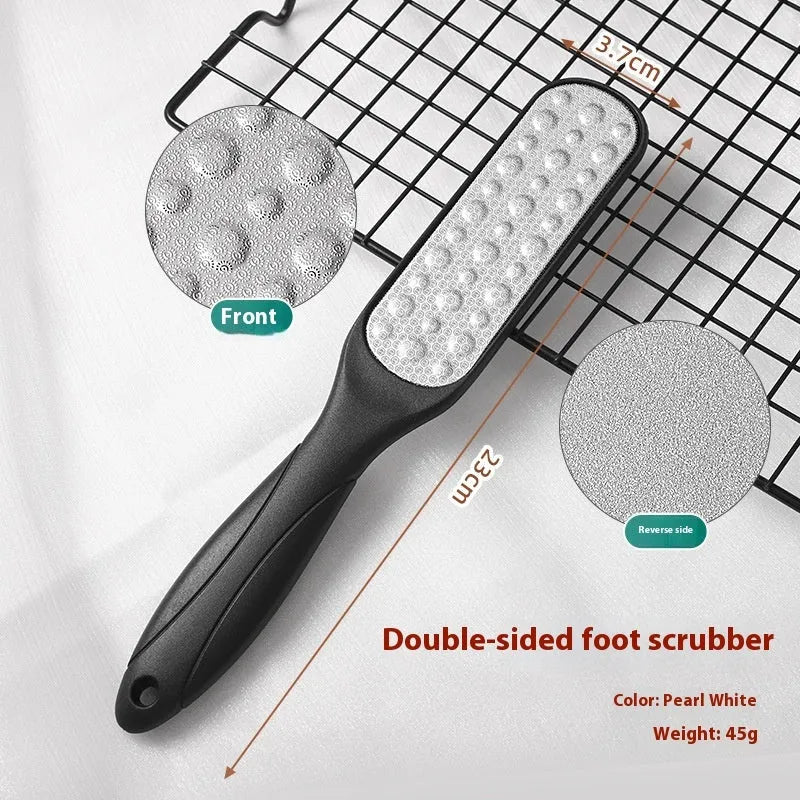 Foot grinder tool with stainless steel sandpaper filing surface and foot gear pads for callus removal
