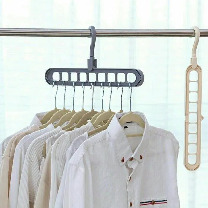 Plastic clothes hanger with 360° rotating hook, 33 cm length, in assorted colours