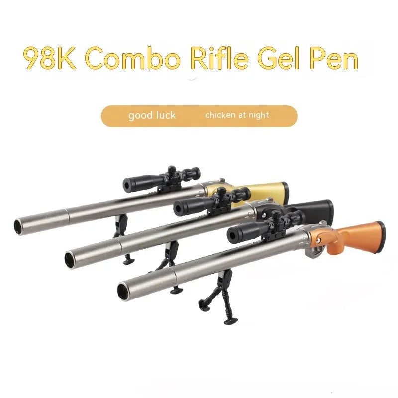 Eating chicken 98K sniper rifle shaped gel pen with black ink and 0.5mm tip