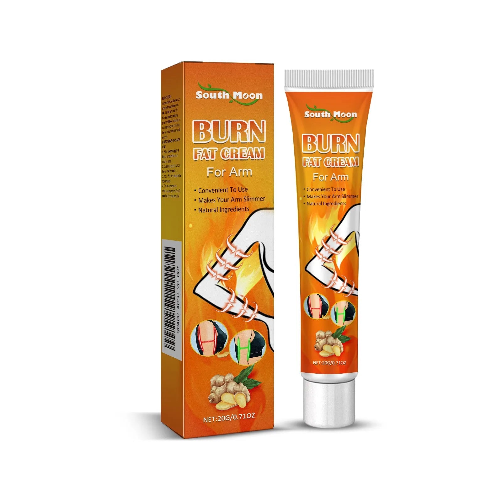 Body care cream arm bye-bye meat firming massage cream 20g tube with peppermint oil and ginger
