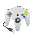 USB N64 computer game handle with plastic shell in blue colour for PC retro gaming