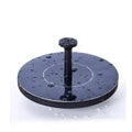 Black solar water fountain with four spray nozzles for garden ponds and bird baths