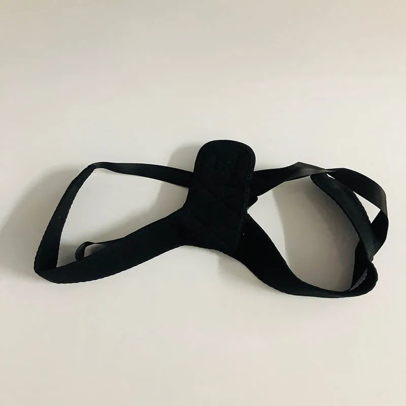 Nylon posture correction belt shown in adjustable free size design for back support