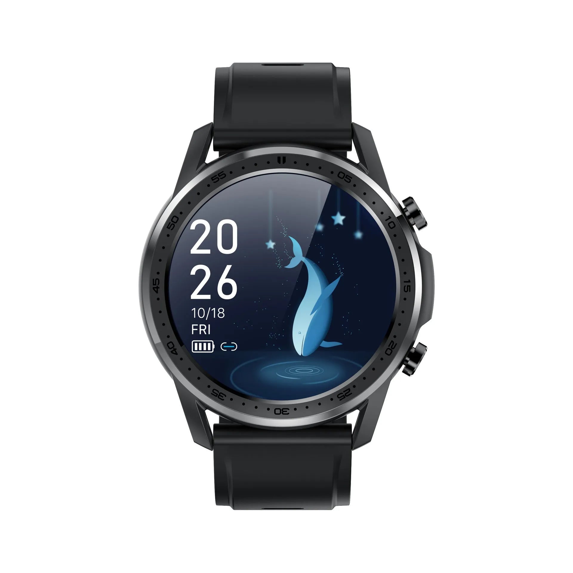 Youth2 smart bracelet with zinc alloy case and black wristband showing its 1.3-inch colour display.