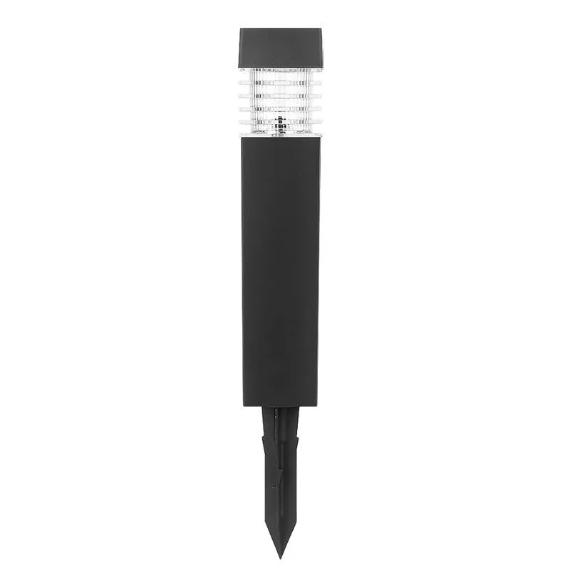 Solar garden ground lamp with cuboid design for pathway and courtyard lighting
