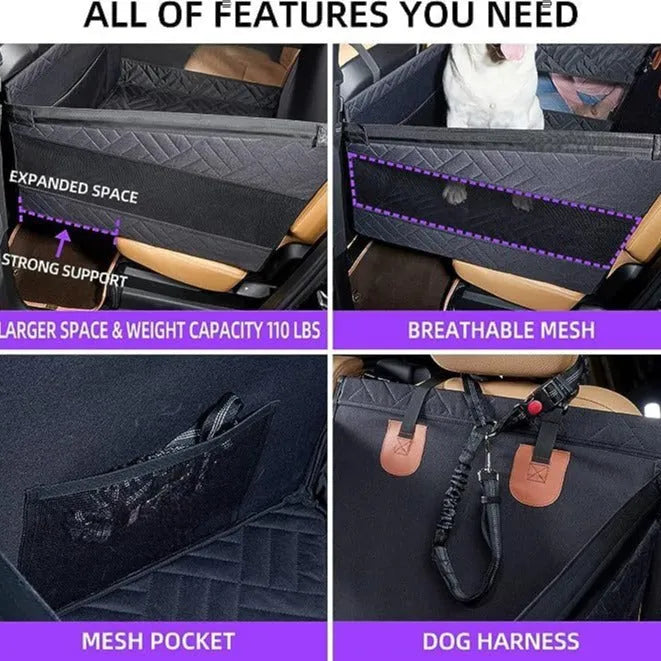 Gray car water and dirt resistant multifunctional dog bed 56x56x40cm cloth pet mat
