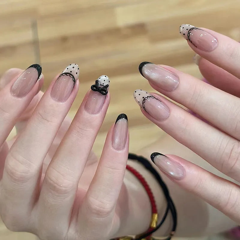 Assortment of colourful fake nails for girls with various designs, showing 5, 10, and 15 set pack options.