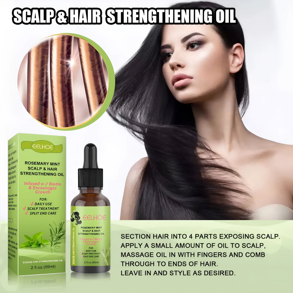 59ml bottle of Rosemary Mint Hair Growth Fluid scalp massage oil