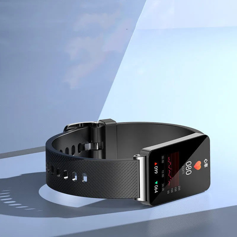 Blood Glucose EP08 Smart Bracelet in black, gold or silver with touch screen and magnetic charger