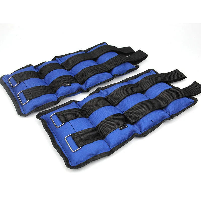 Pair of adjustable legging sandbags for running and track training with Oxford cloth construction