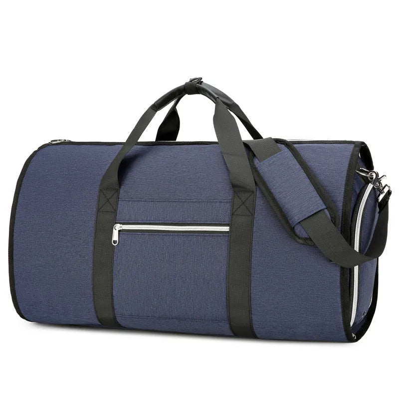 Oxford cloth storage bag with dry wet separation compartments in grey colour option
