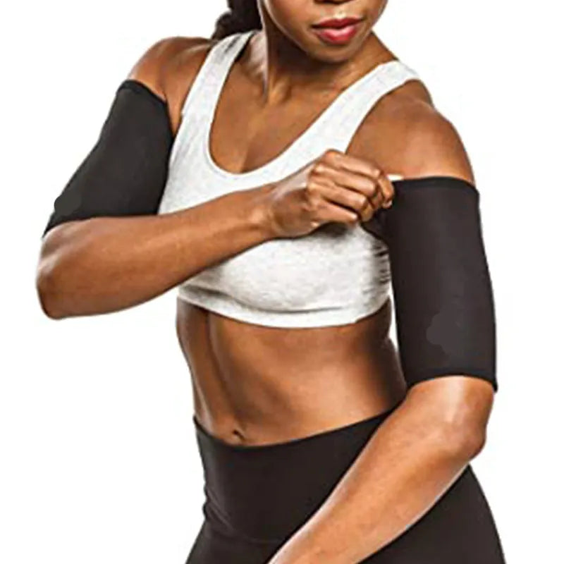 Sports arm sweatband in blue, silver, black and red, and black and yellow colours for comprehensive fitness.