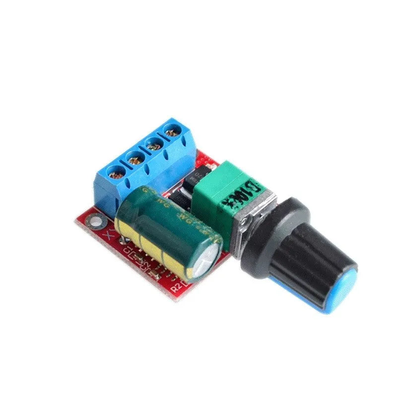 PWM DC motor speed controller with adjustment knob for 5V to 35V motors
