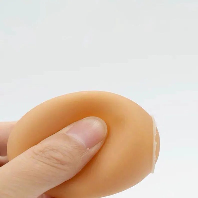Simulation egg dog toy with sound in assorted colour, rounded plastic design for chewing and fetch play