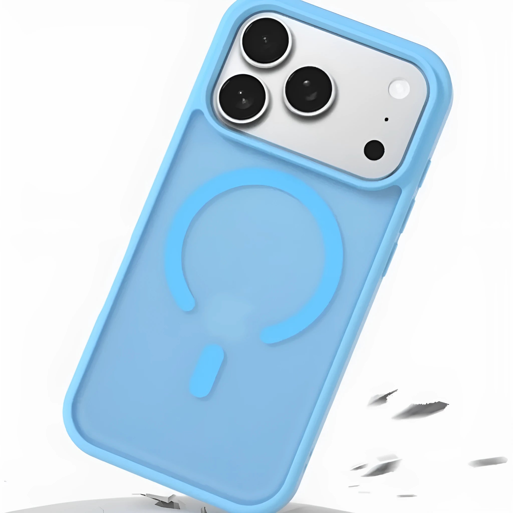 Frosted translucent magnetic phone case for iPhone with anti-skid and anti-fingerprint finish in multiple colours