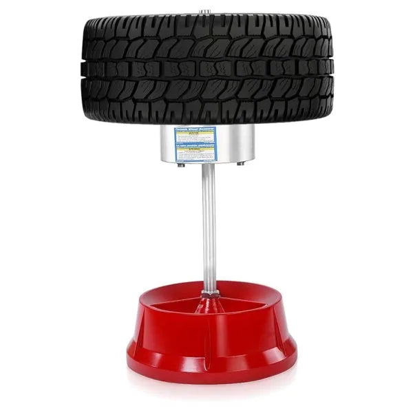 Portable hub balancer with bull's eye level and aluminium head for 1.5-4 inch wheel hubs