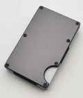 Aluminium alloy grey carbon fibre wallet with 7 card slots and RFID protection