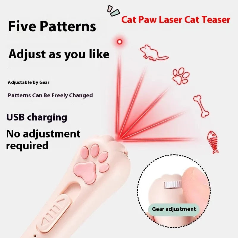 Battery-operated cat pen light toy in cream white, girl pink, or sky blue with self-hi relieving stuffy mechanism