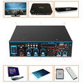 BT-309A-A black power amplifier with Bluetooth and FM functions for home and car audio systems