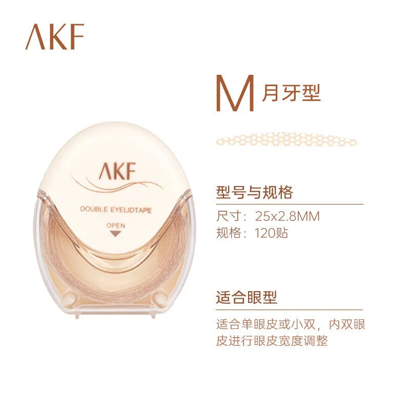 Double eyelid stickers roll with 120 transparent traceless lace strips for invisible eyelid crease