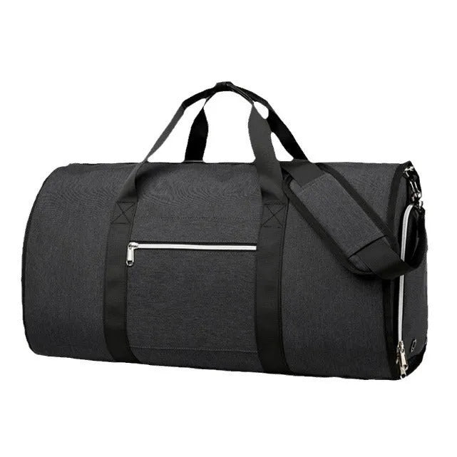 Oxford cloth storage bag with dry wet separation compartments in grey colour option