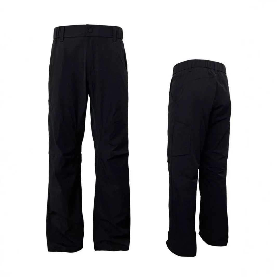 3D cut casual breathable trousers for men in Army Green, straight leg, mid waist