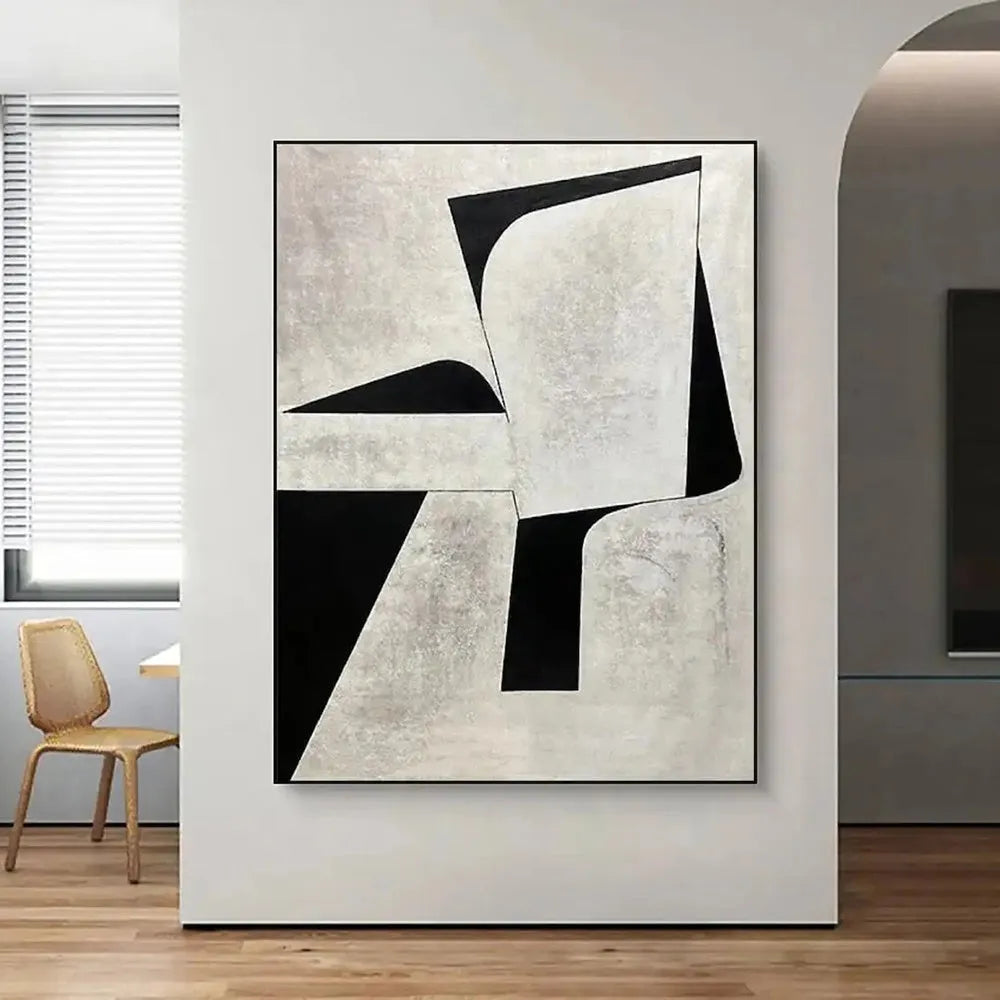Handmade abstract oil painting on canvas, unframed, in a modern style, suitable for living room wall decor