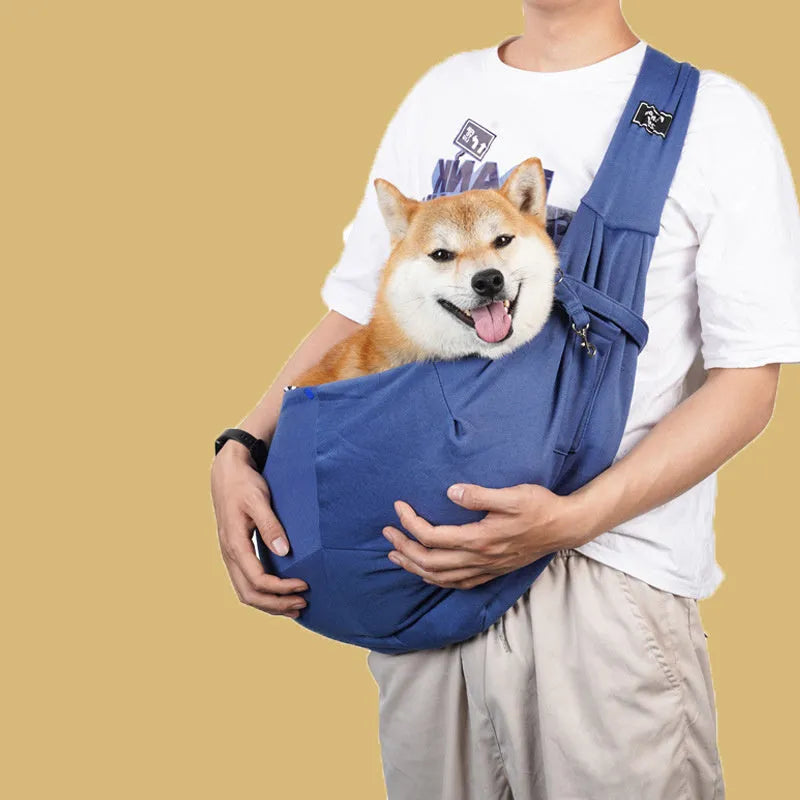 Folding cat messenger backpack carrier with breathable mesh panels in six colour options