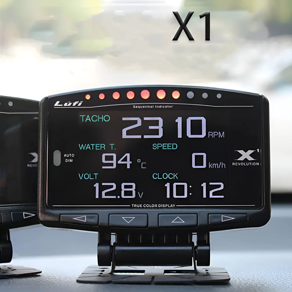X1 automotive OBD instrument with LED display, metal construction, English interface diagnostic tool