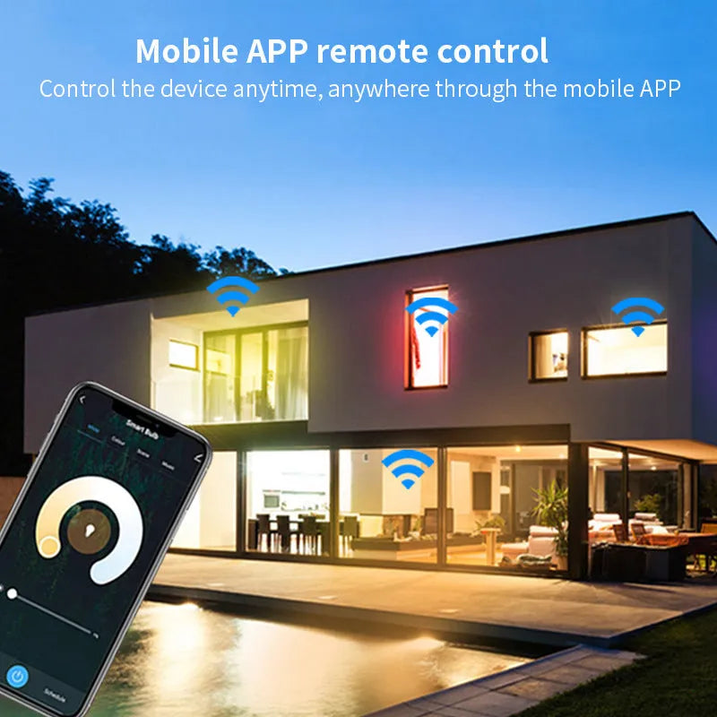 White GU10 smart LED spotlight with RGBCCT colour changing and WiFi connectivity