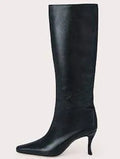 Women's square toe cowboy boots in microfiber available in multiple colours and sizes