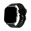 Smart watch with 1.44-inch touch screen showing heart rate and step count display on silicone strap