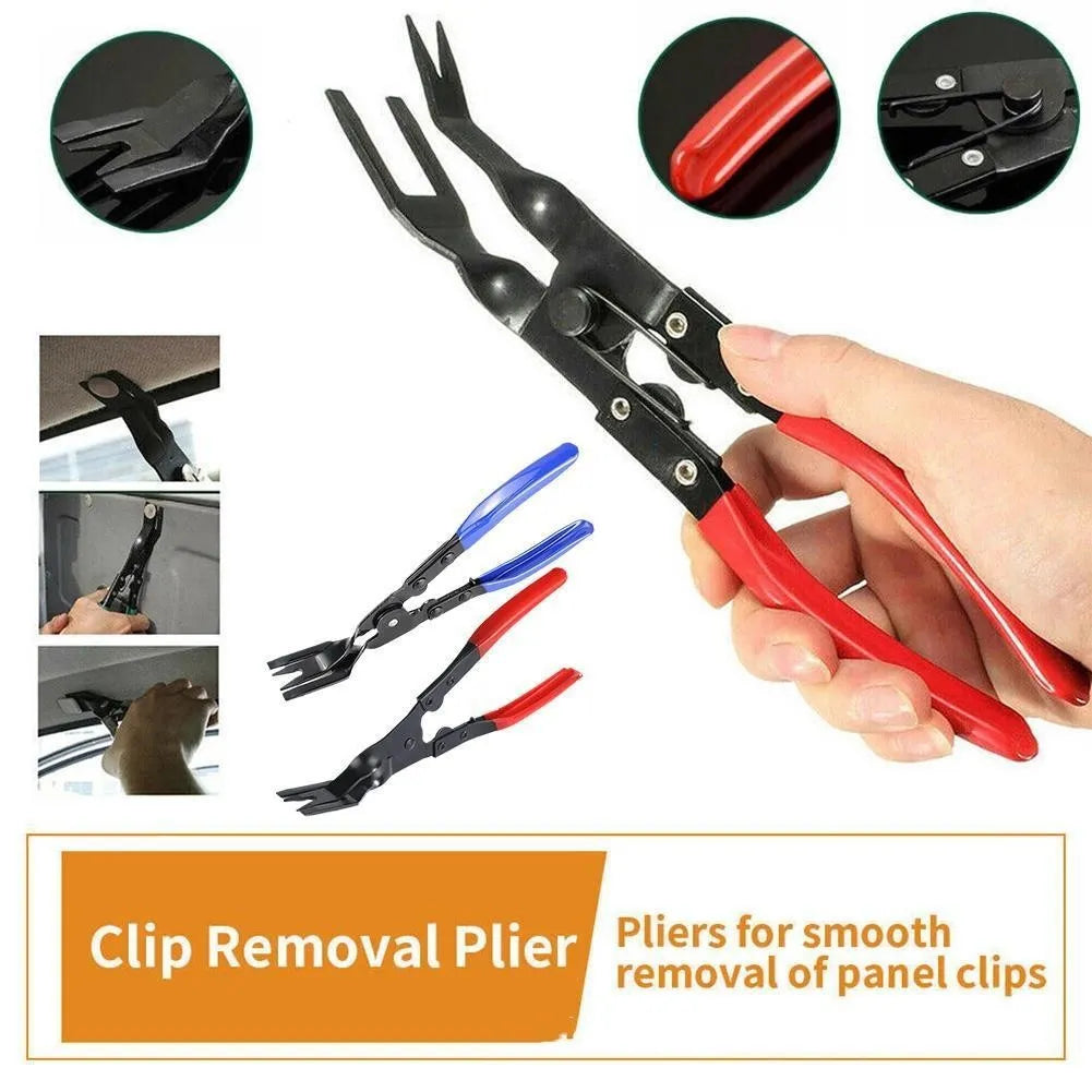 Blue 240mm steel car disassembly pliers for door panel and interior clamp removal