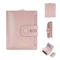 Women's PU leather card holder wallet in multiple colour options showing smooth polyester lining.
