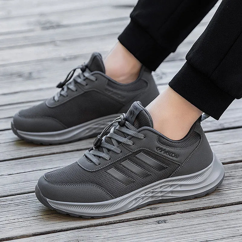 Men's and women's mesh breathable non-slip mom shoes with elastic band in multiple colour options