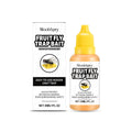30ml bottle of clear fruit fly trap bait liquid with label showing ingredients list
