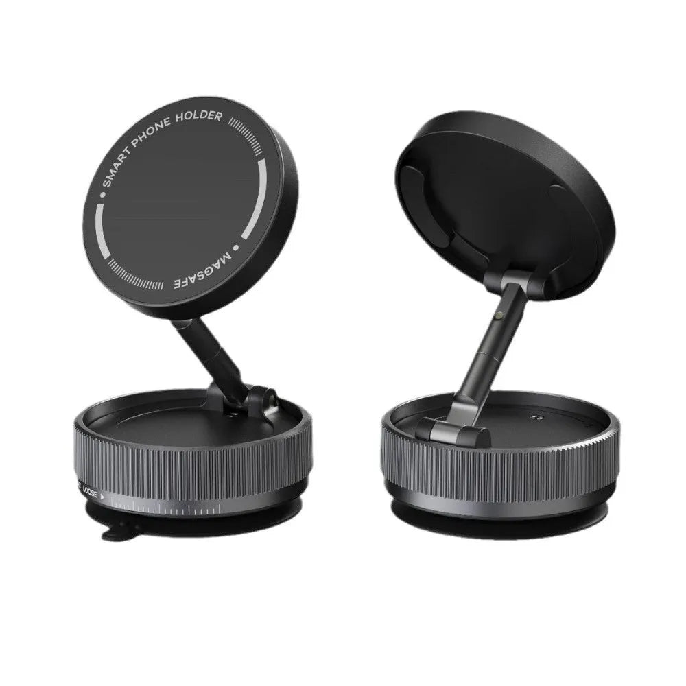 Vacuum magnetic suction 720-degree rotating phone bracket in Night Blue Metal Black