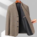 Men's solid colour loose fit polyester coat for spring and autumn casual wear