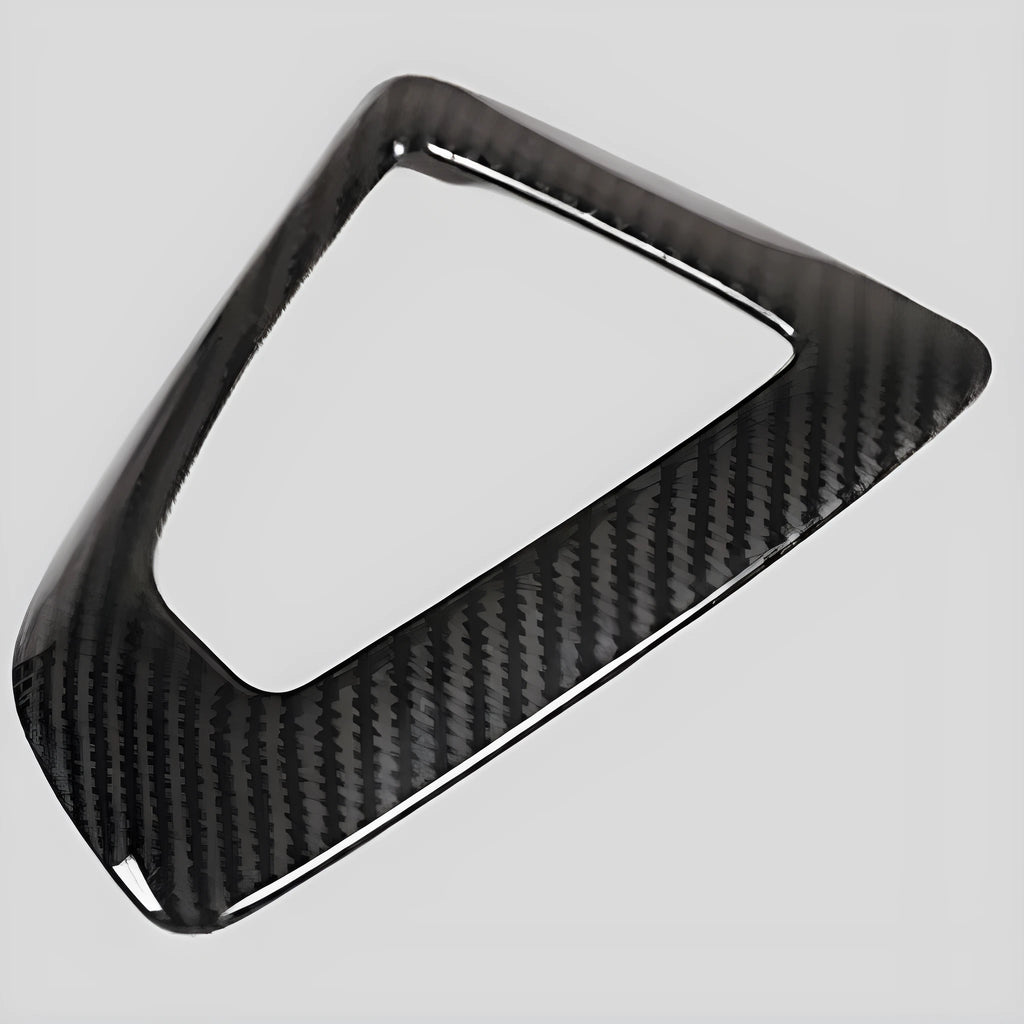 BMW gear base frame in carbon fibre pattern for 1 2 3 4 Series left titanium colour ABS material