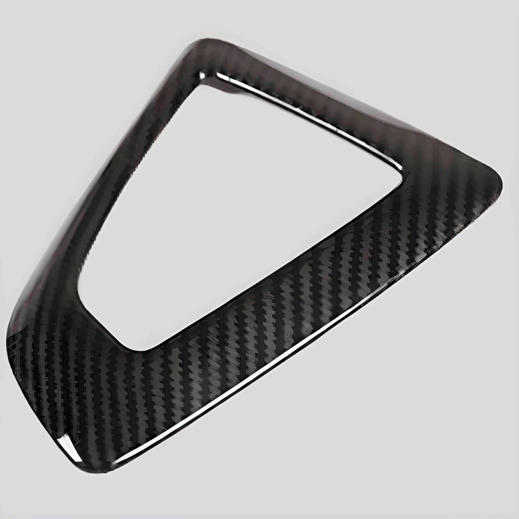 BMW gear base frame in carbon fibre pattern for 1 2 3 4 Series left titanium colour ABS material