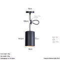 Retro iron art chandelier with matte black finish shown in bedroom setting