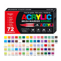 Set of straight liquid acrylic marker pens for art and graffiti in multiple colours