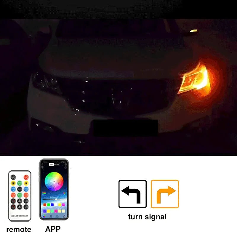 Automotive engine cover LED atmosphere lighting strip in multiple lengths with colour options
