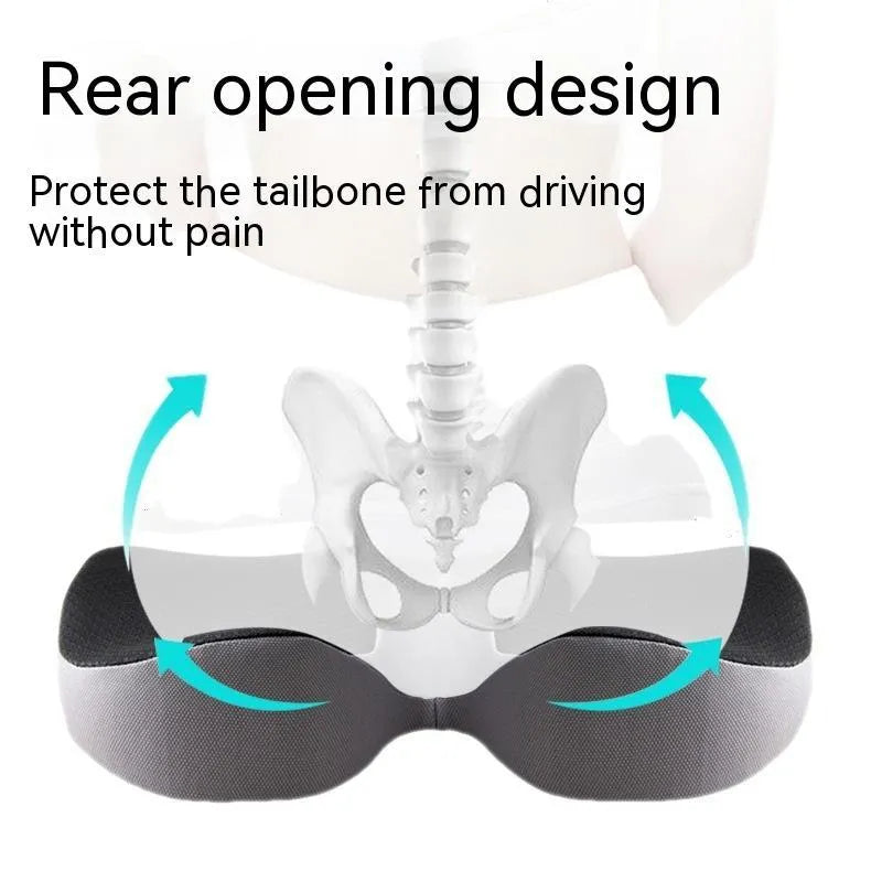 Curved bevel seat cushion for tailbone and anal support in solid colour options.