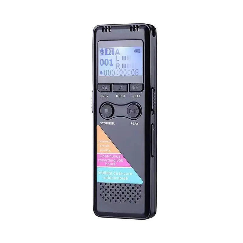 Black 32GB HD noise reduction digital recording pen with MP3 player function, zinc alloy shell