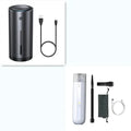 BASEUS starry sky black handheld cordless car vacuum cleaner with blowing hose accessory.