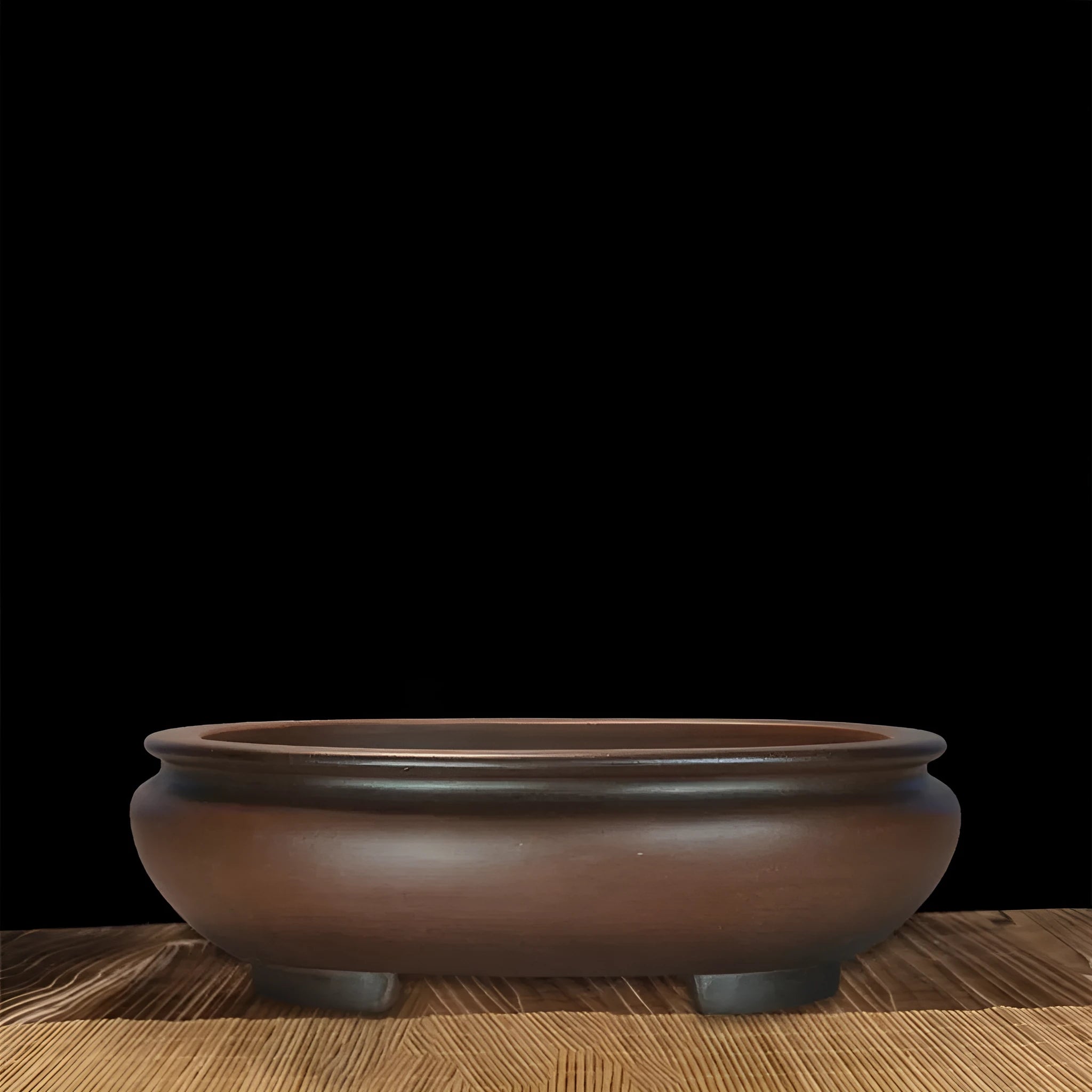 Purple clay handmade flowerpot measuring 58x47x18cm for indoor desktop plants