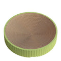 Round green cat scratching board with replaceable corrugated cardboard insert, 55cm diameter