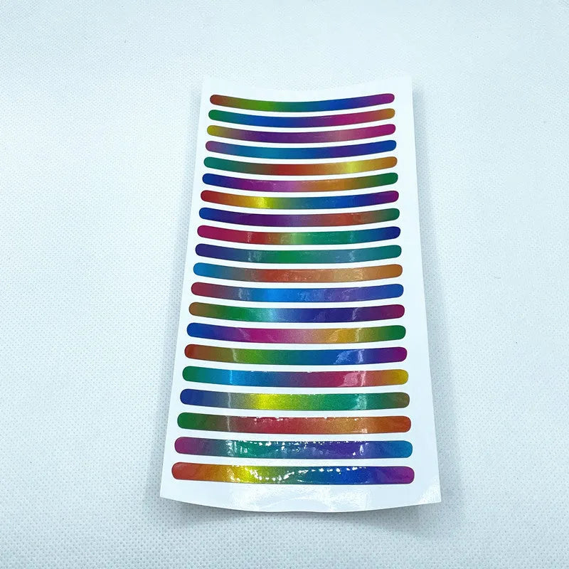 20PCs car wheel hub reflective stickers PVC material arc-shaped design in various colours