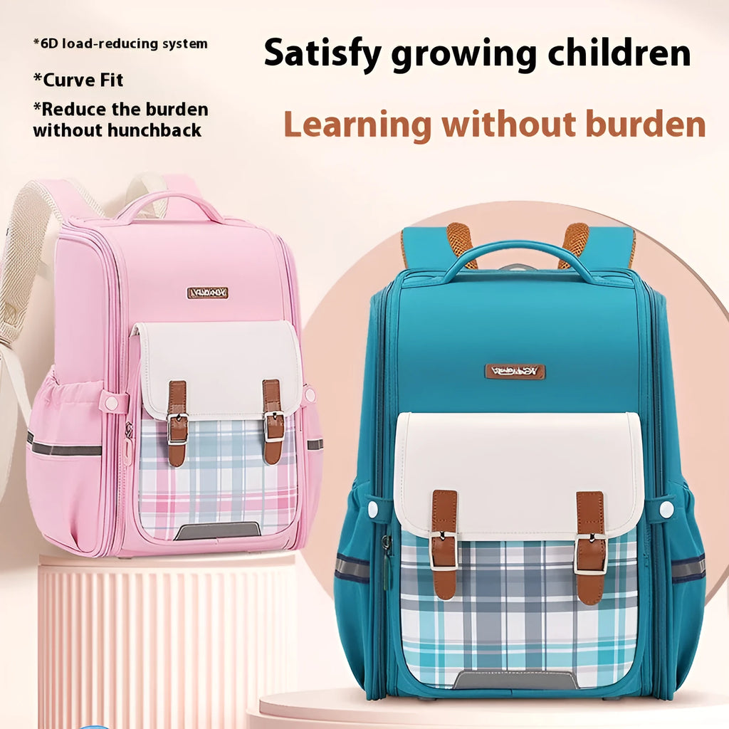 Oxford cloth student schoolbag backpack in multiple colour options for grade 5-6 pupils